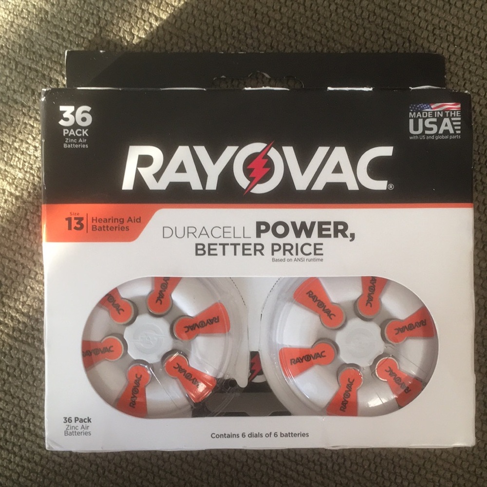 Hearing Aid Batteries 36 pack